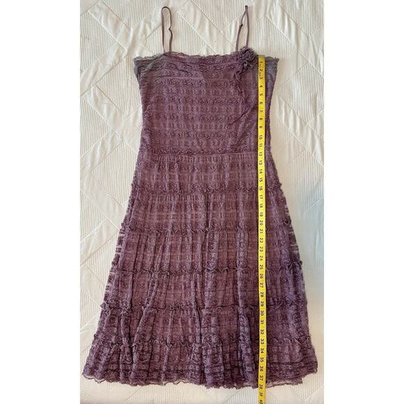 Max Studio Women’s Lace Midi Dress Size M – Mauve Lavender – Boho Romantic Style - Picture 4 of 6